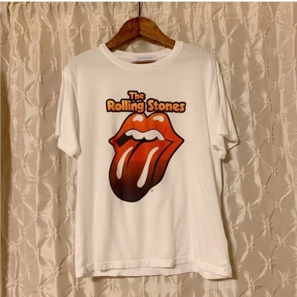 Daydreamer Rolling Stones White Lips Tee Short Sleeve T Shirt - Picture 2 of 10
